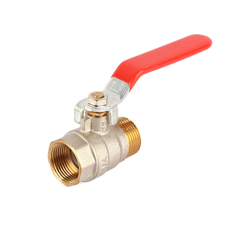 3/8" - 1" Female to Male PN25 Brass Ball Valve with red long Handle ART AK1001