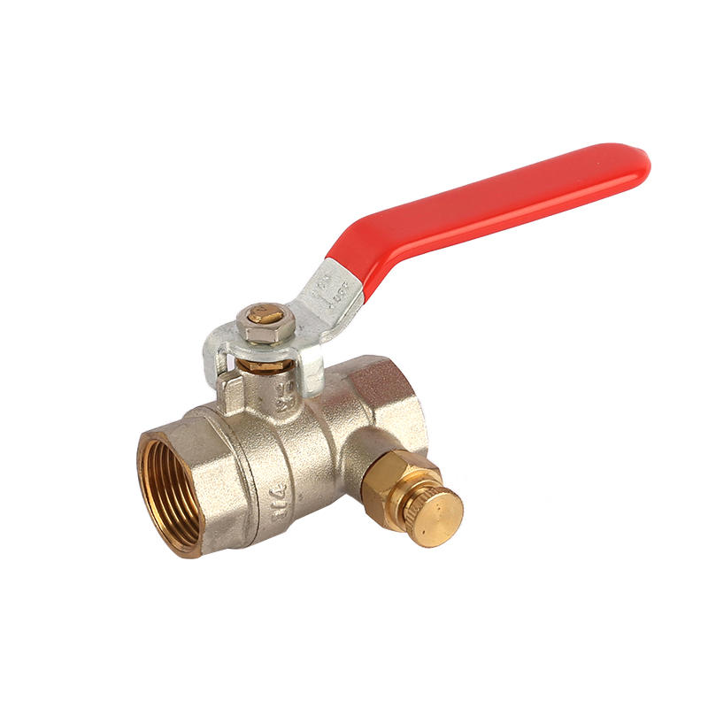 1/2"-1"   F-F PN25 with Plug and Air Vent Brass Ball Valve  ART AK1012