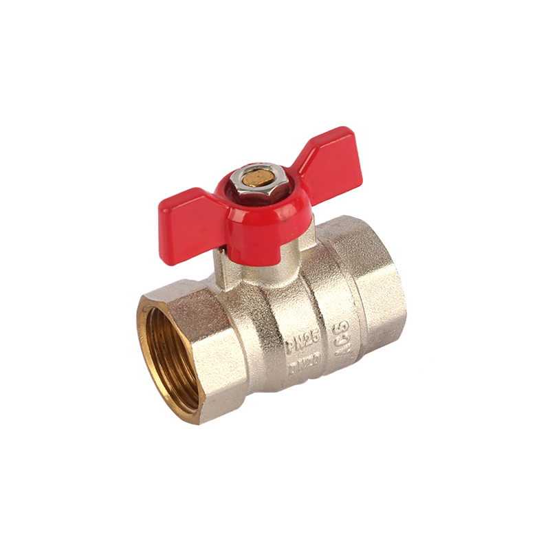 1/4"-1" F-F PN25 brass ball valve with Aluminium Butterfly Handle ART AK1201
