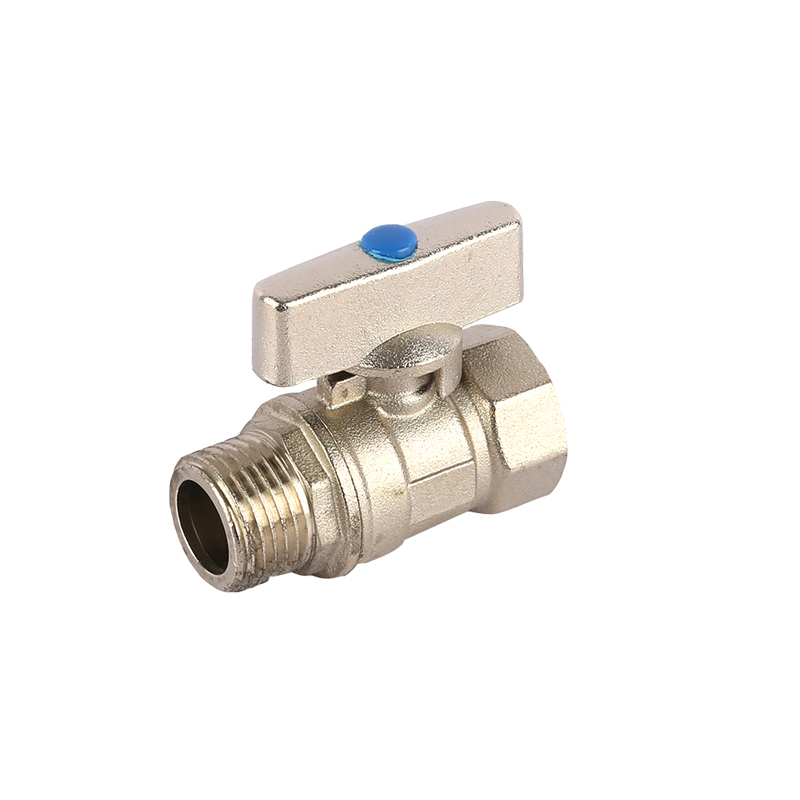 1/2"-1" F-M thread zinc handle Brass Ball Valve with nickle plating ART AK1218