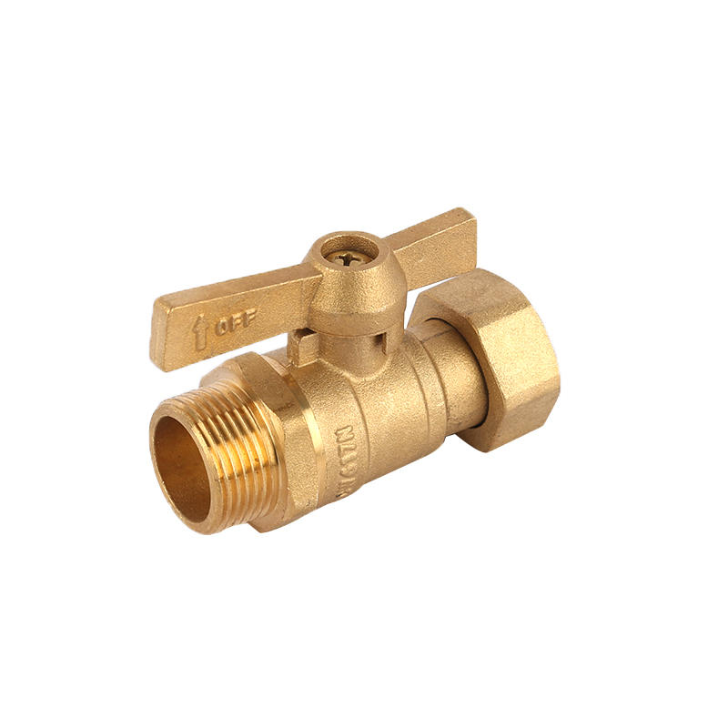 3/4"MF CW617 Brass Water meter valve with Swivel Nut ART AK1300