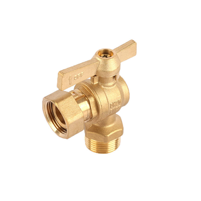 CW617N Brass Angle Water meter valve with Swivel Nut ART AK1302