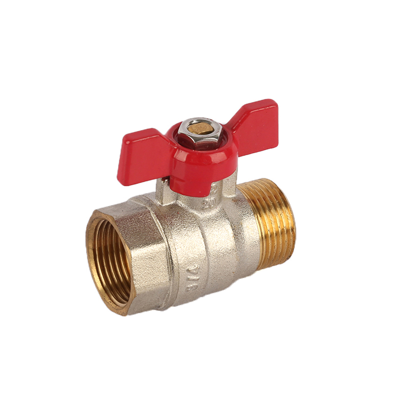 3/8"-1" Female to male thread PN25 brass ball valve with nickle plating ART AK1202