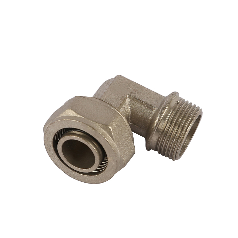 Male thread brass elbow with nickle for pipe ART AK7530